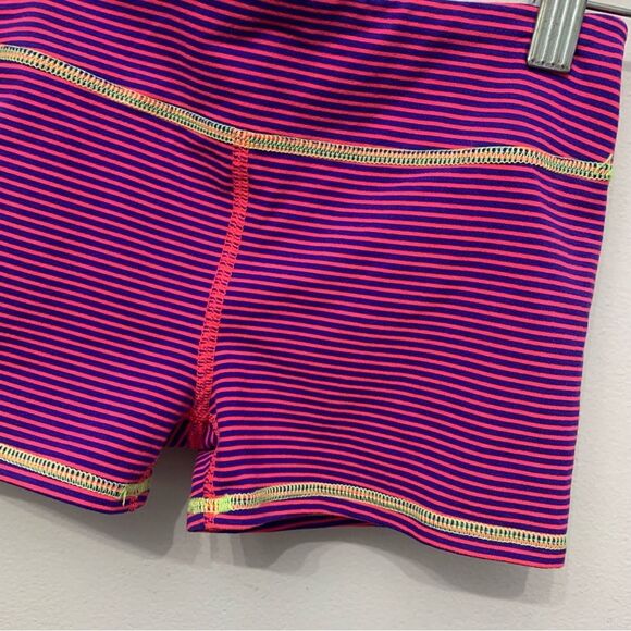 Zella Girls 10/12 Purple Active Striped Training Performance Shorts - Picture 3 of 4